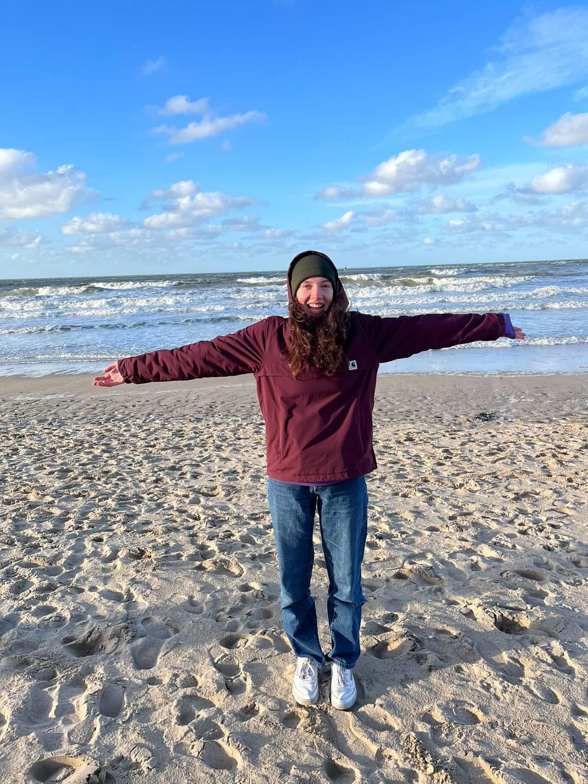 Ilse on the beach